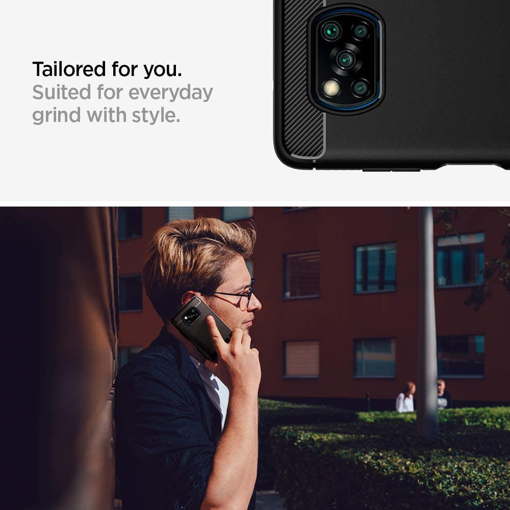 Spigen Rugged Armor Xiaomi Poco X3 / X3 Pro Hoesje Back Cover Zwart afbeelding 6