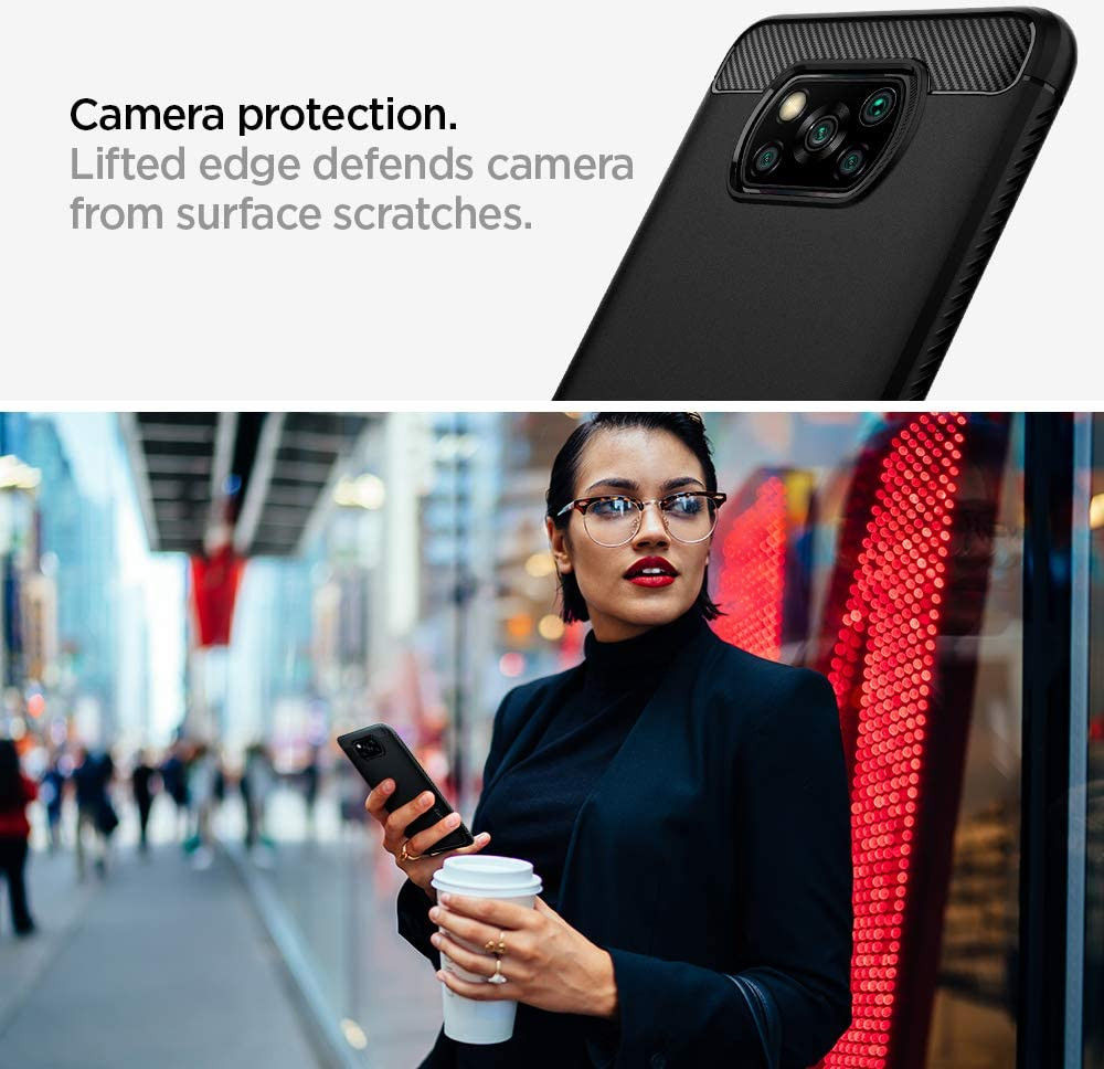 Spigen Rugged Armor Xiaomi Poco X3 / X3 Pro Hoesje Back Cover Zwart afbeelding 8