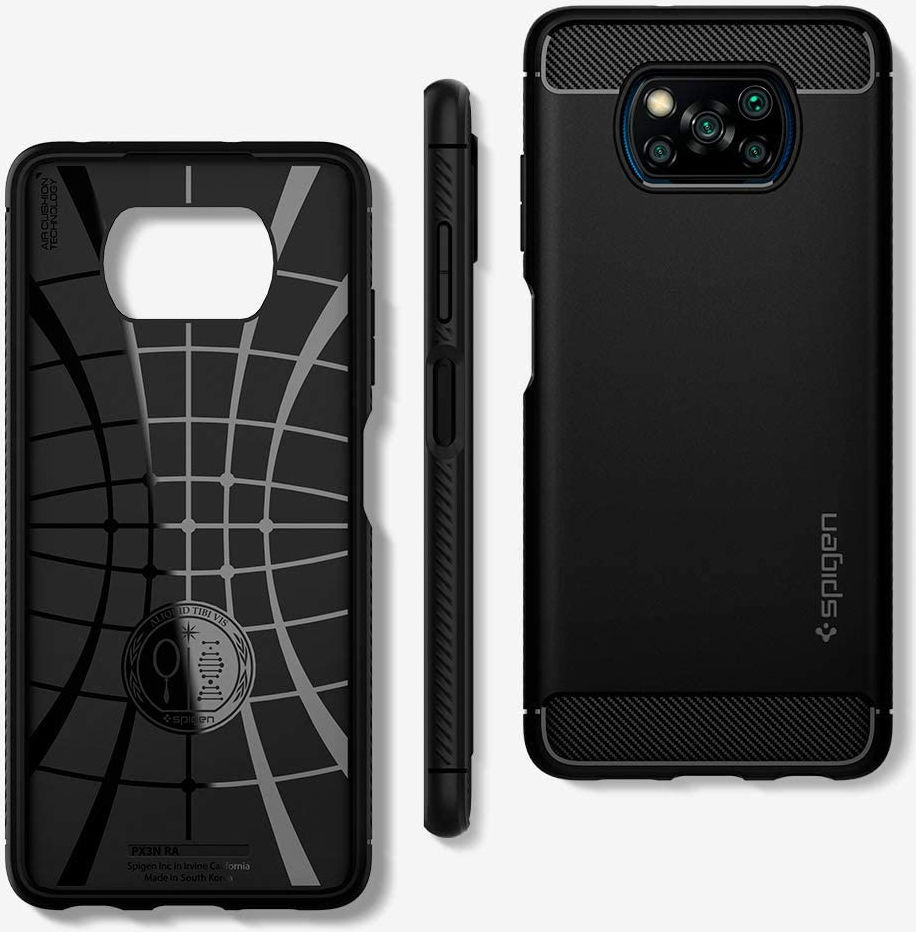Spigen Rugged Armor Xiaomi Poco X3 / X3 Pro Hoesje Back Cover Zwart afbeelding 9