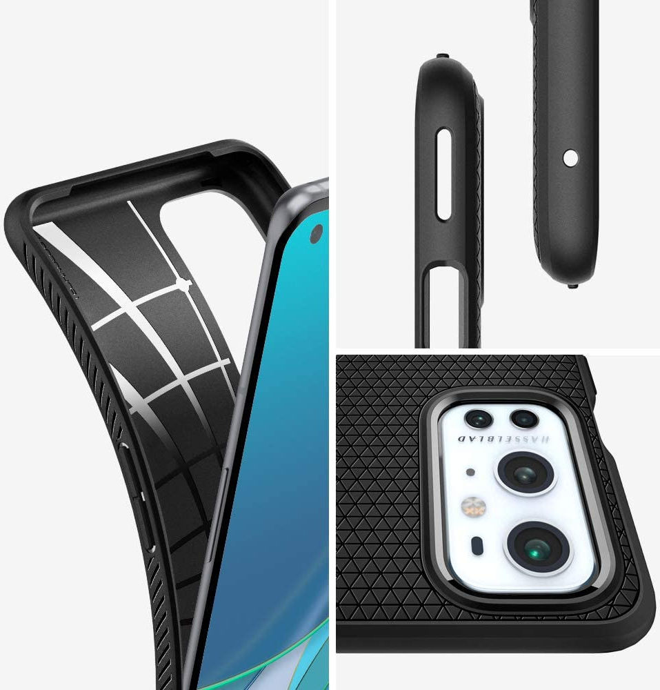 Spigen Liquid Air OnePlus 9 Pro Hoesje Back Cover Zwart afbeelding 4