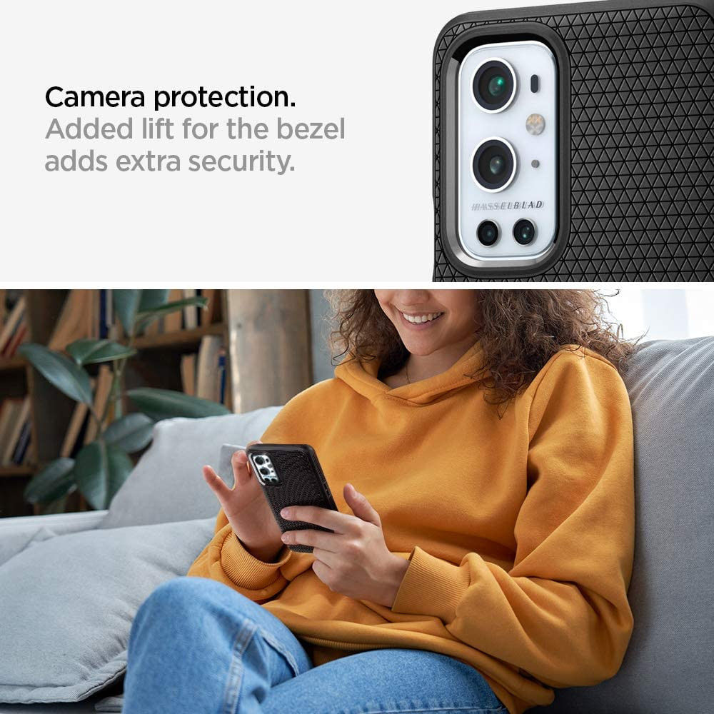Spigen Liquid Air OnePlus 9 Pro Hoesje Back Cover Zwart afbeelding 6