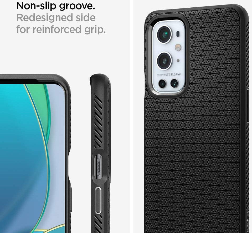 Spigen Liquid Air OnePlus 9 Pro Hoesje Back Cover Zwart afbeelding 8