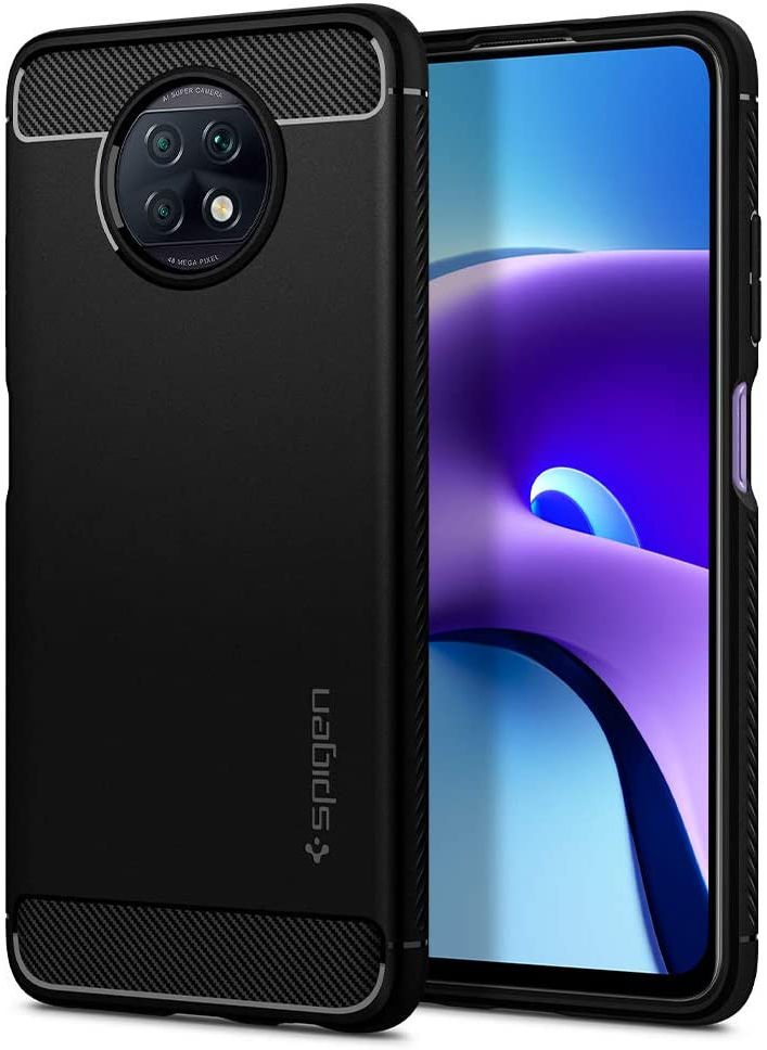Spigen Rugged Armor Xiaomi Redmi Note 9T Hoesje Back Cover Zwart afbeelding 1
