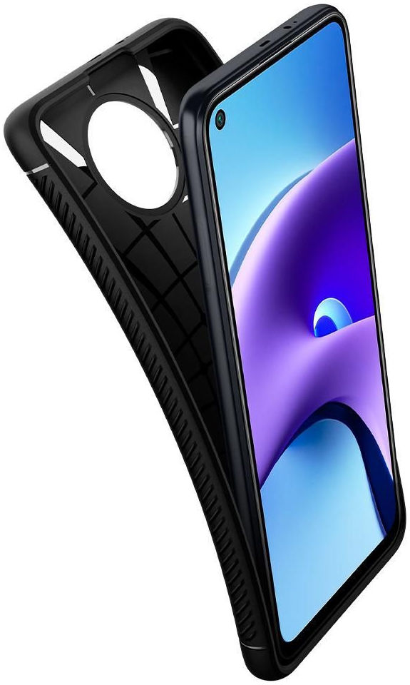 Spigen Rugged Armor Xiaomi Redmi Note 9T Hoesje Back Cover Zwart afbeelding 3