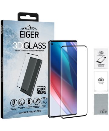 Eiger Oppo Find X3 Pro Tempered Glass Case Friendly Protector Gebogen Screen Protectors