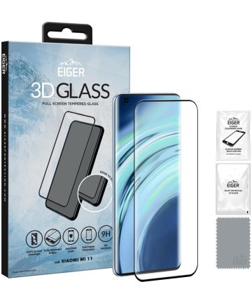 Eiger Xiaomi Mi 11 / Mi 11 Ultra Tempered Glass Case Friendly Gebogen Screen Protectors