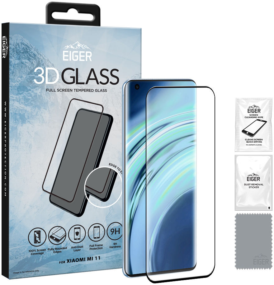 Eiger Xiaomi Mi 11 / Mi 11 Ultra Tempered Glass Case Friendly Gebogen afbeelding 1