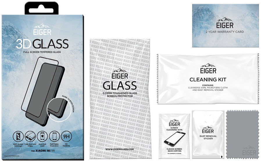 Eiger Xiaomi Mi 11 / Mi 11 Ultra Tempered Glass Case Friendly Gebogen afbeelding 5