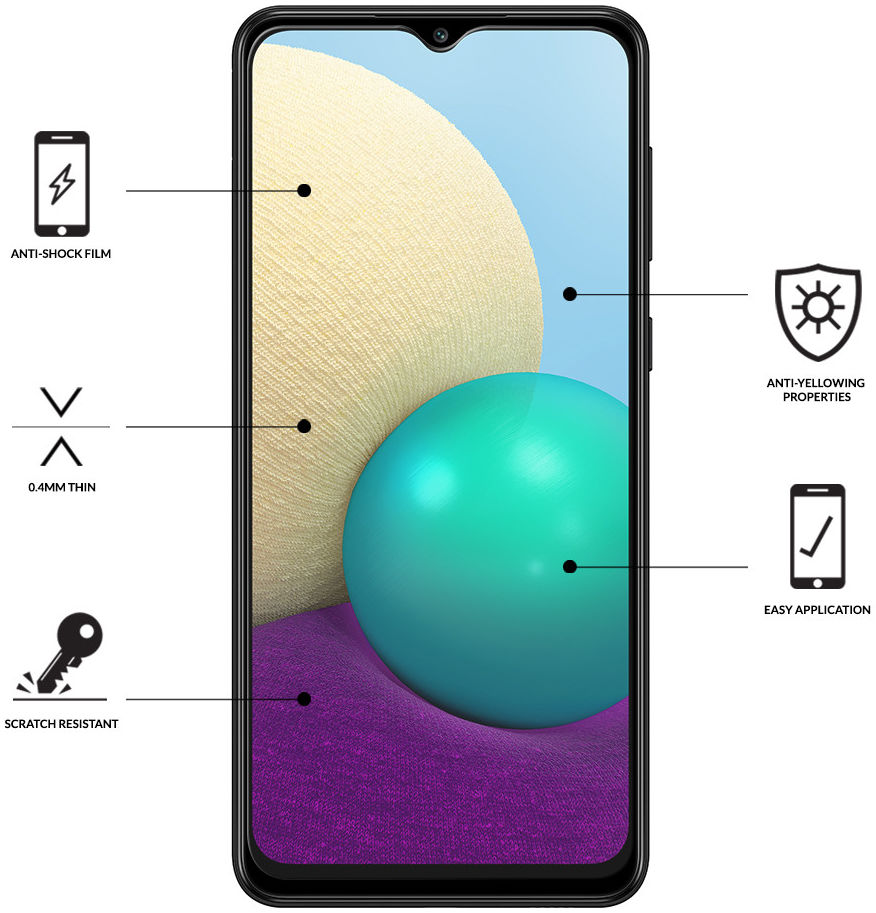 Eiger Samsung Galaxy A02s Display Folie Screen Protector afbeelding 4