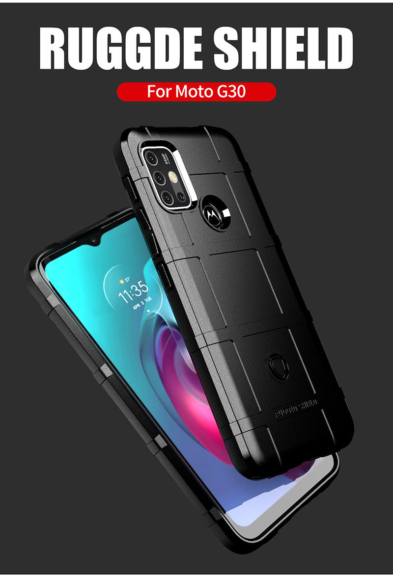Motorola Moto G10 / G20 / G30 Hoesje Rugged Shield Back Cover Groen afbeelding 3