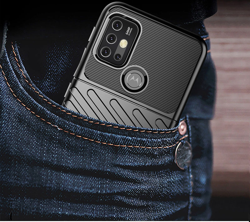 Motorola Moto G10/G20/G30 Hoesje Twill Thunder TPU Back Cover Zwart afbeelding 12