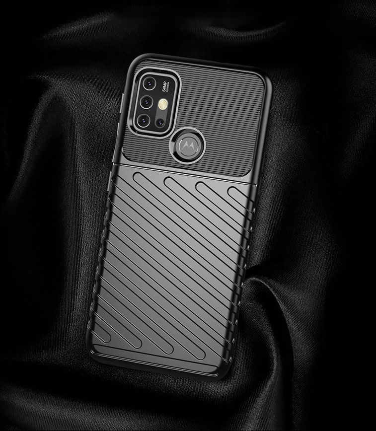 Motorola Moto G10/G20/G30 Hoesje Twill Thunder TPU Back Cover Zwart afbeelding 7