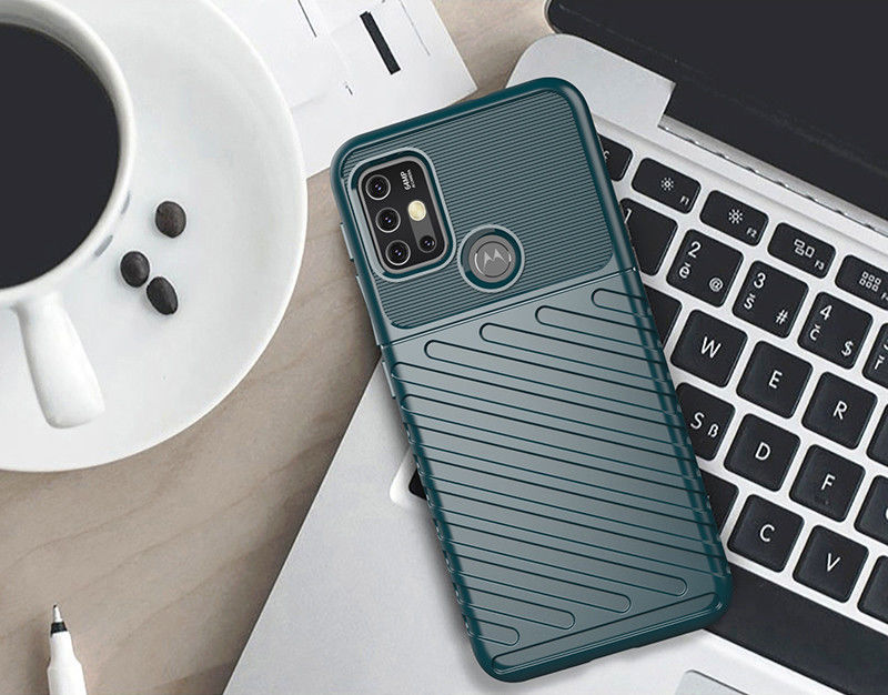 Motorola Moto G10/G20/G30 Hoesje Twill Thunder TPU Back Cover Zwart afbeelding 8