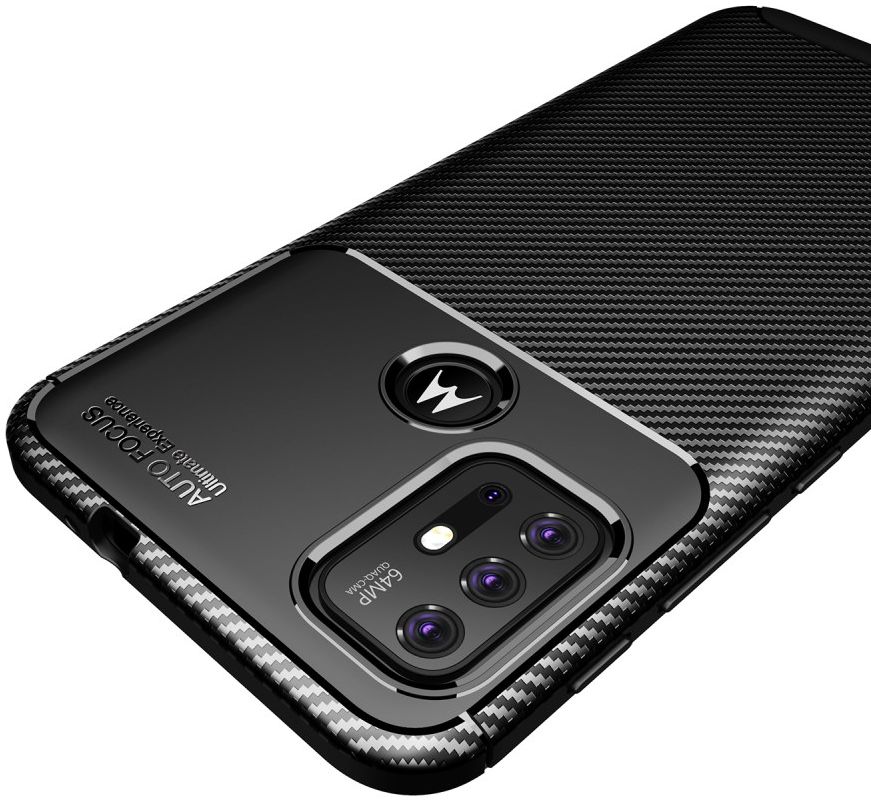 Motorola Moto G10/G20/G30 Hoesje Siliconen Carbon TPU Back Cover Zwart afbeelding 13