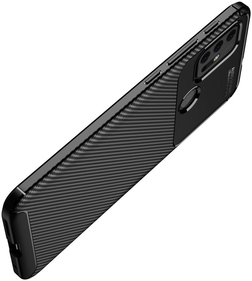 Motorola Moto G10/G20/G30 Hoesje Siliconen Carbon TPU Back Cover Zwart afbeelding 10