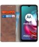 Motorola Moto G10/G20/G30 Hoesje Portemonnee Book Case Kunstleer Bruin