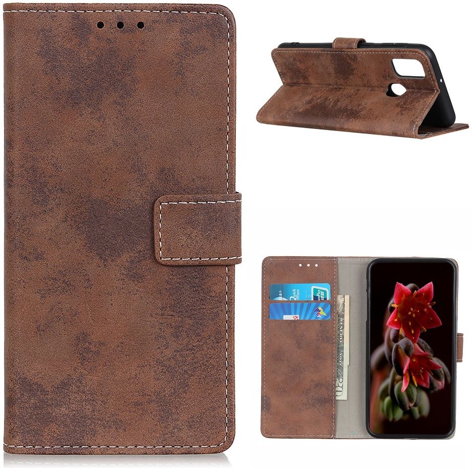 Motorola Moto G10/G20/G30 Hoesje Portemonnee Book Case Kunstleer Bruin afbeelding 10