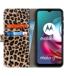 Motorola Moto G10/G20/G30 Hoesje Portemonnee Book Case Luipaard Print