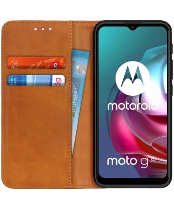 Motorola Moto G10/G20/G30 Hoesje Portemonnee Book Case Splitleer Brown Hoesjes