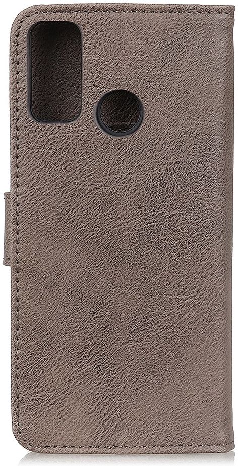 Motorola Moto G10/G20/G30 Hoesje Portemonnee Drukknoop Sluiting Coffee afbeelding 5