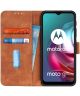 Motorola Moto G10/G20/G30 Hoesje Portemonnee Kunstleer Book Case Bruin