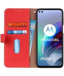 KHAZNEH Motorola Moto G100 Hoesje Wallet Book Case Rood