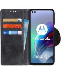Motorola Moto G100 Hoesje Portemonnee Book Case Kunstleer Zwart