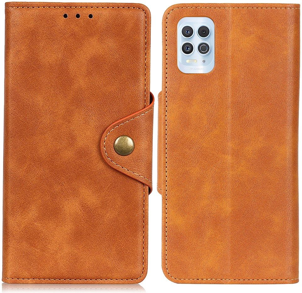 Motorola Moto G100 Hoesje Portemonnee Book Case Kunstleer Bruin afbeelding 3