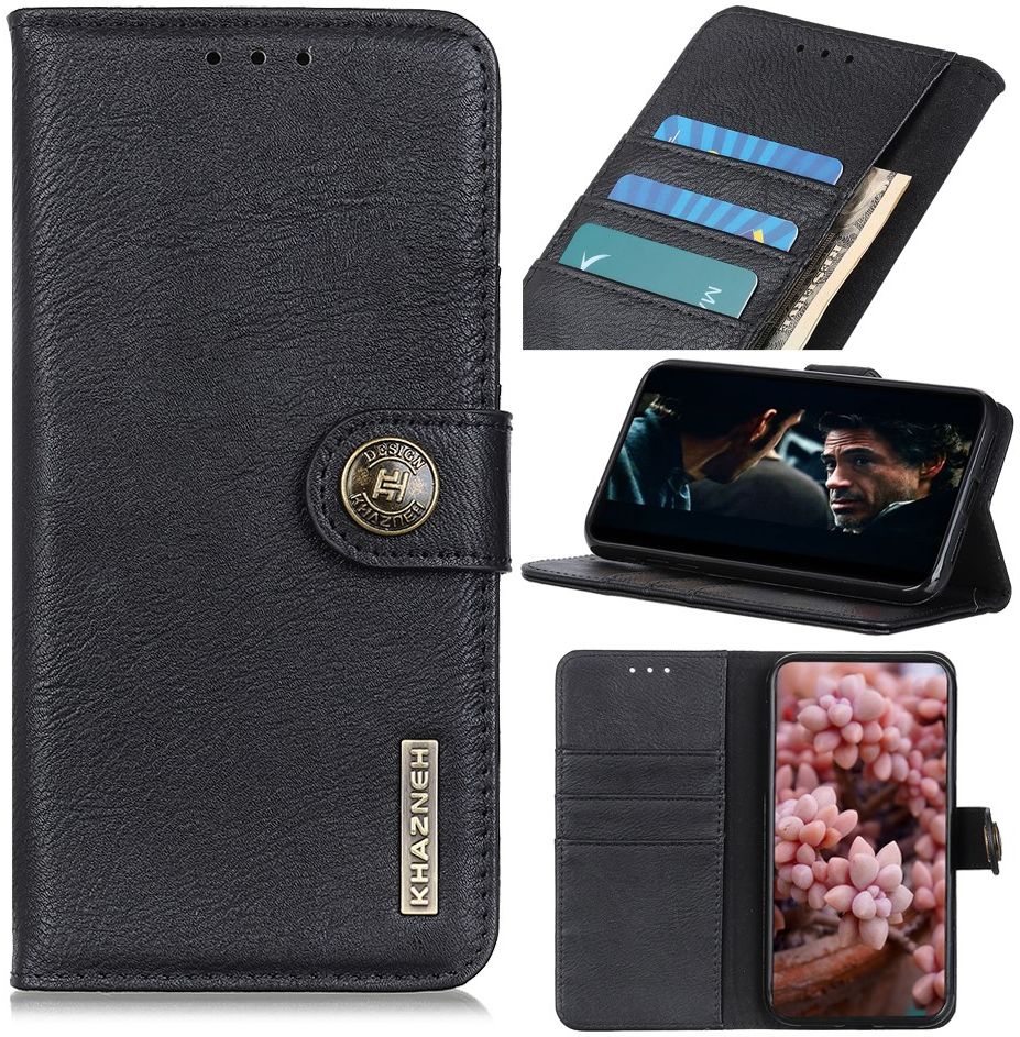 KHAZNEH Motorola Moto G100 Hoesje Portemonnee Book Case Zwart afbeelding 7