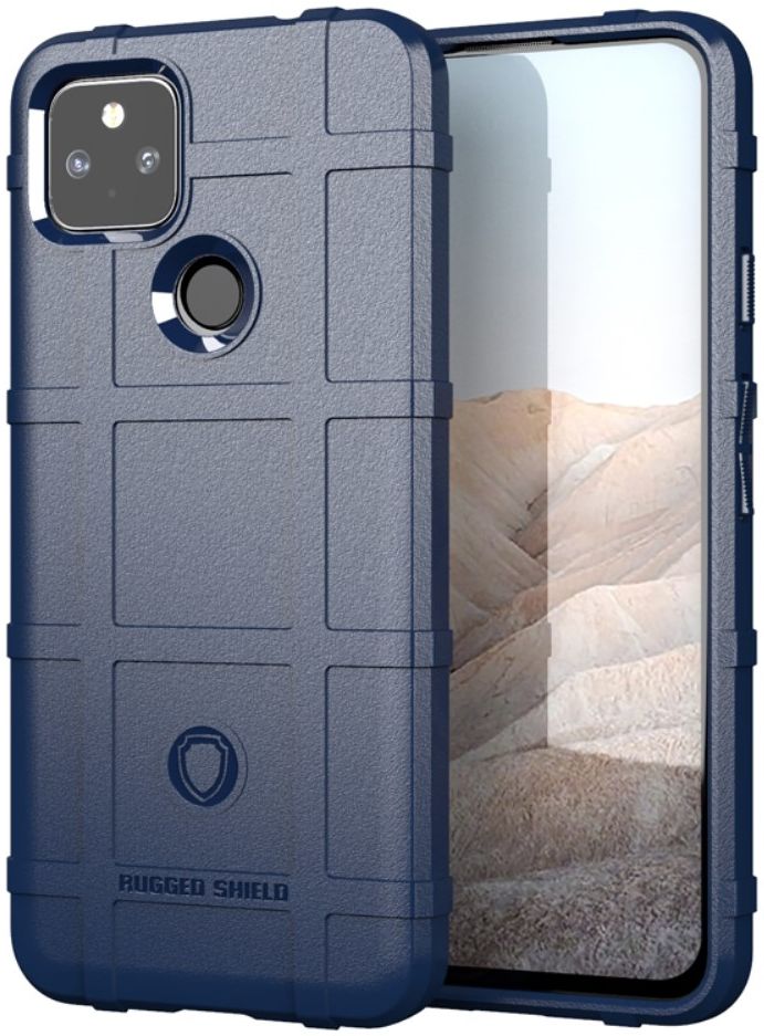 Google Pixel 5a Hoesje Shock Proof Rugged Shield Blauw afbeelding 1