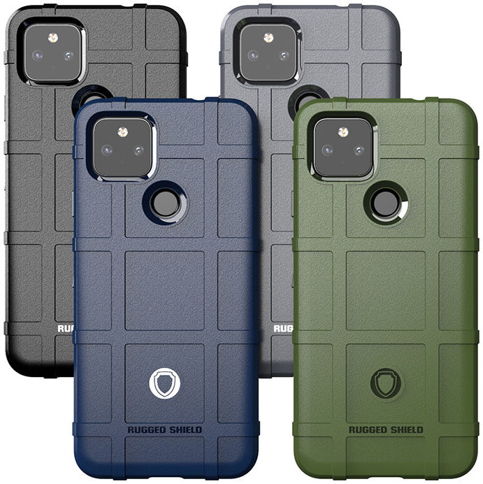 Google Pixel 5a Hoesje Shock Proof Rugged Shield Blauw afbeelding 3
