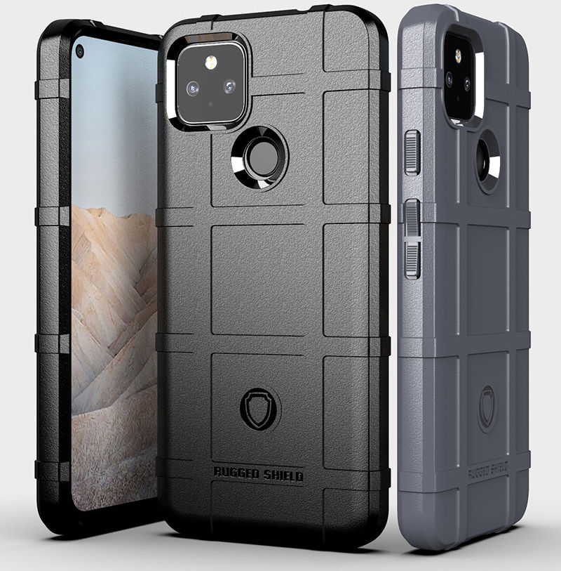 Google Pixel 5a Hoesje Shock Proof Rugged Shield Blauw afbeelding 4