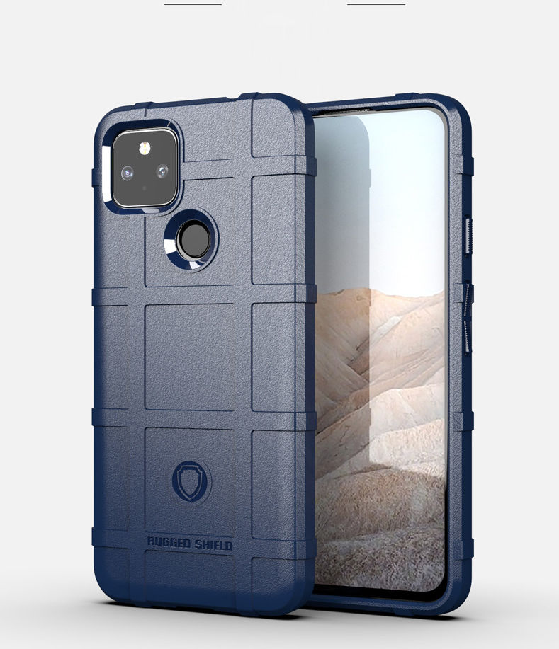 Google Pixel 5a Hoesje Shock Proof Rugged Shield Blauw afbeelding 10