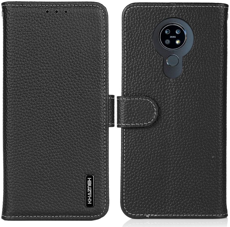 Nokia 6.3 / G10 / G20 Hoesje Portemonnee Book Case Echt Leer Zwart afbeelding 4