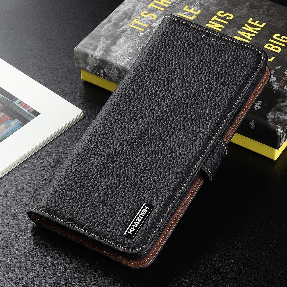 Nokia 6.3 / G10 / G20 Hoesje Portemonnee Book Case Echt Leer Zwart afbeelding 5