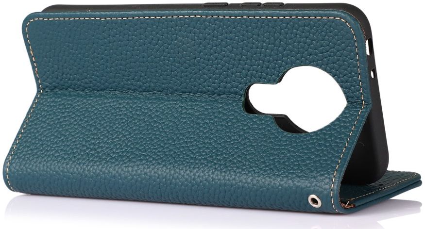 Nokia 6.3 / G10 / G20 Hoesje Portemonnee Book Case Echt Leer Groen afbeelding 6