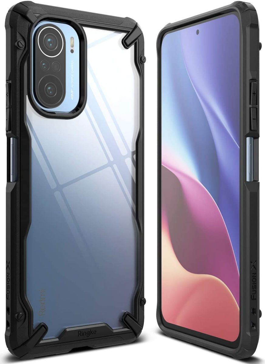 Ringke Fusion X Xiaomi Poco F3 / Mi 11i Hoesje Back Cover Zwart afbeelding 1