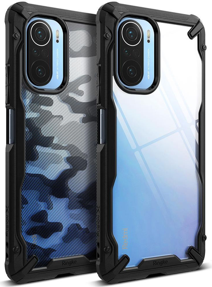 Ringke Fusion X Xiaomi Poco F3 / Mi 11i Hoesje Back Cover Zwart afbeelding 2