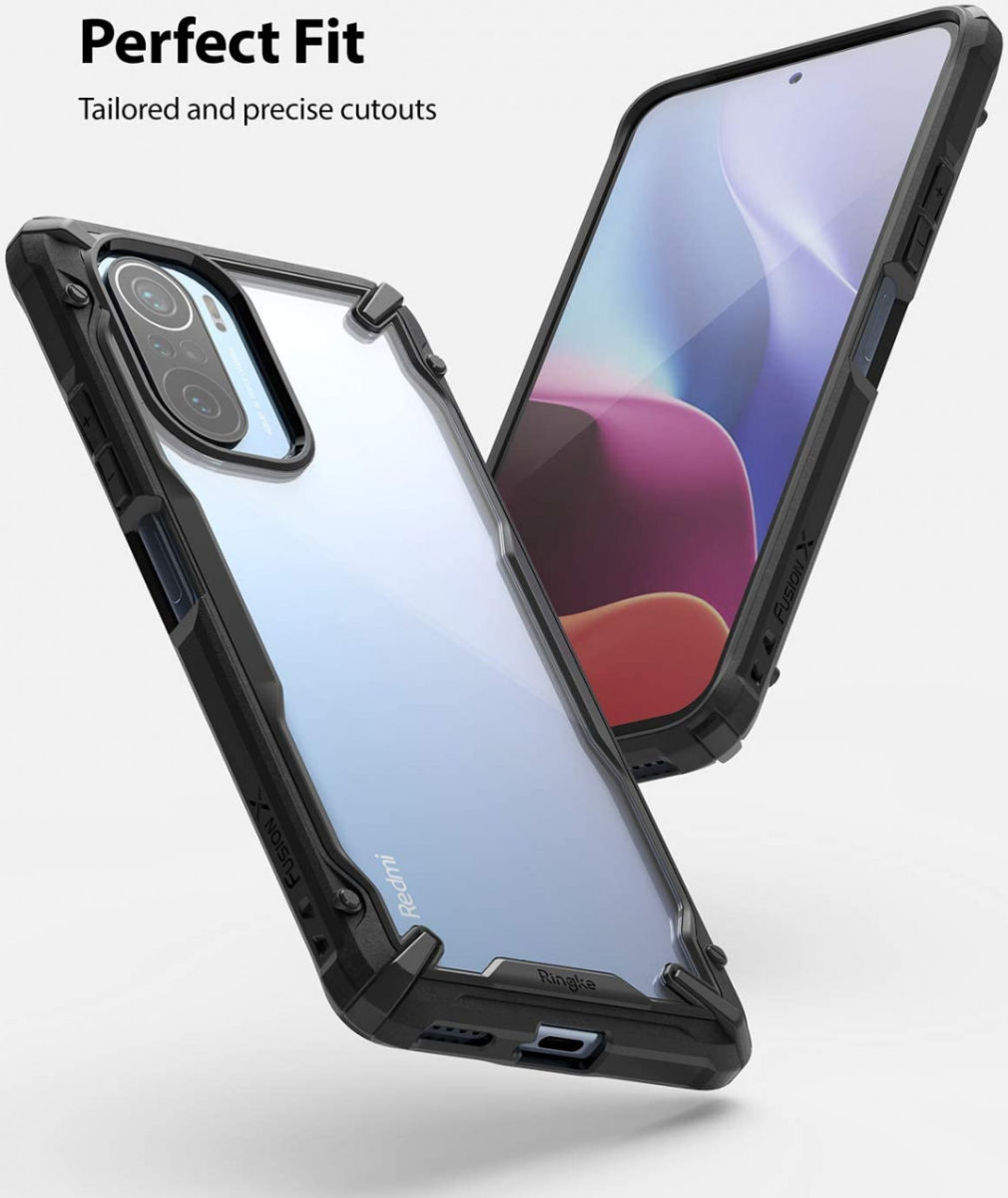 Ringke Fusion X Xiaomi Poco F3 / Mi 11i Hoesje Back Cover Zwart afbeelding 3