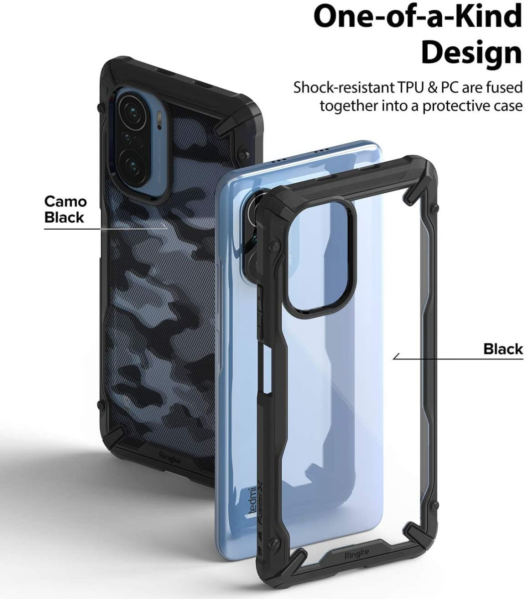 Ringke Fusion X Xiaomi Poco F3 / Mi 11i Hoesje Back Cover Zwart afbeelding 4