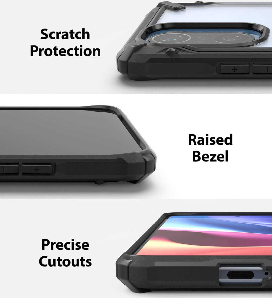 Ringke Fusion X Xiaomi Poco F3 / Mi 11i Hoesje Back Cover Zwart afbeelding 5