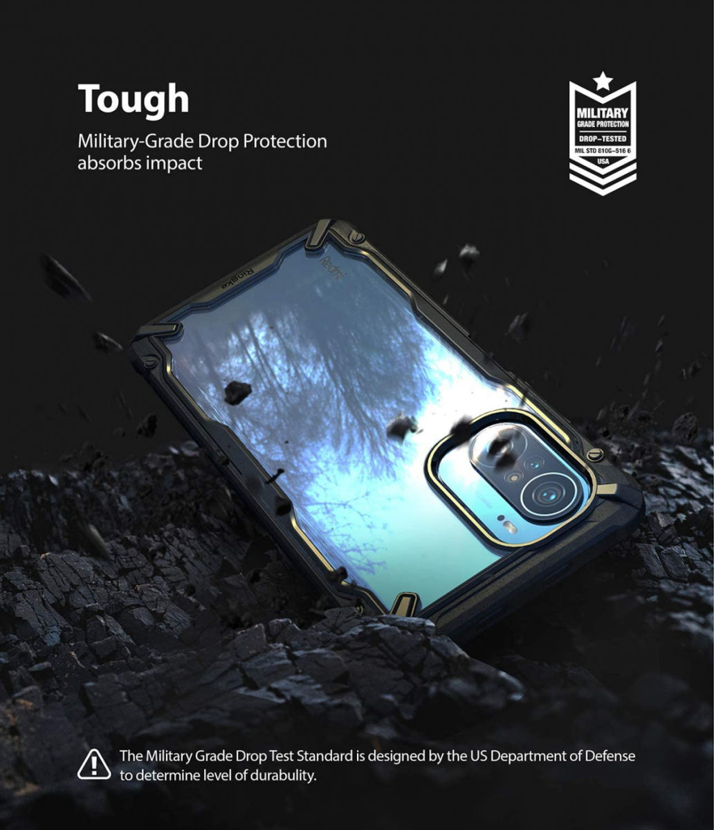 Ringke Fusion X Xiaomi Poco F3 / Mi 11i Hoesje Back Cover Zwart afbeelding 6
