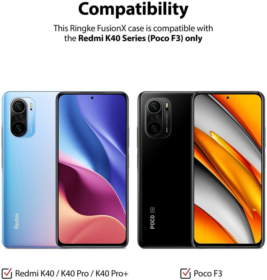 Ringke Fusion X Xiaomi Poco F3 / Mi 11i Hoesje Back Cover Zwart afbeelding 9