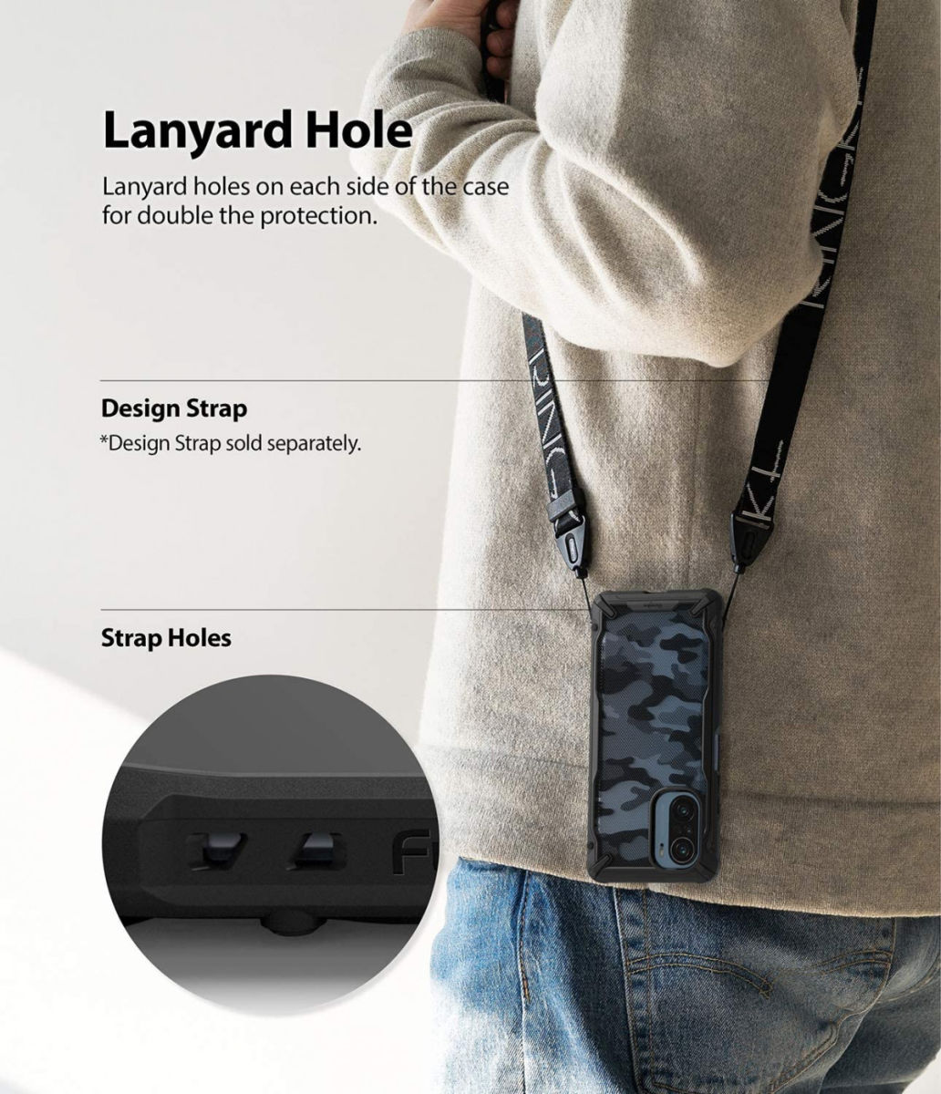 Ringke Fusion X Xiaomi Poco F3 / Mi 11i Hoesje Back Cover Camo Zwart afbeelding 7