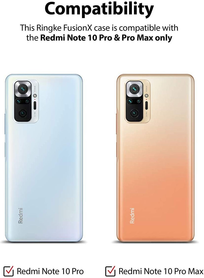 Ringke Fusion X Xiaomi Redmi Note 10 Pro Hoesje Camo Zwart afbeelding 9