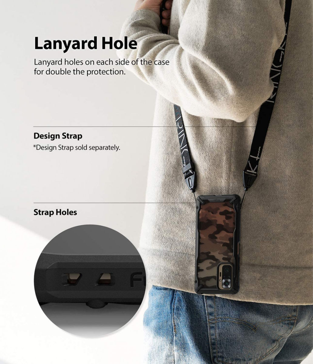 Ringke Fusion X Xiaomi Redmi Note 10 Pro Hoesje Camo Zwart afbeelding 7