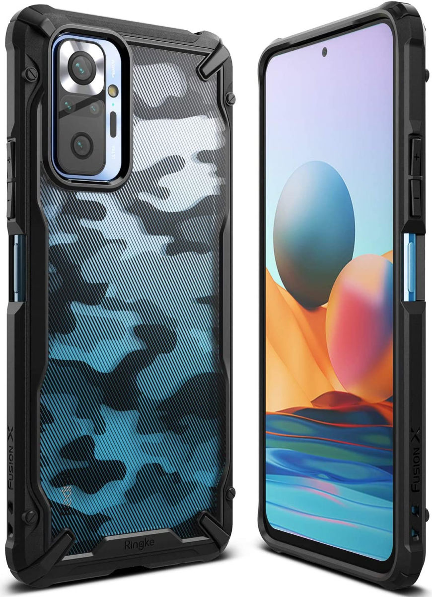 Ringke Fusion X Xiaomi Redmi Note 10 Pro Hoesje Camo Zwart afbeelding 2