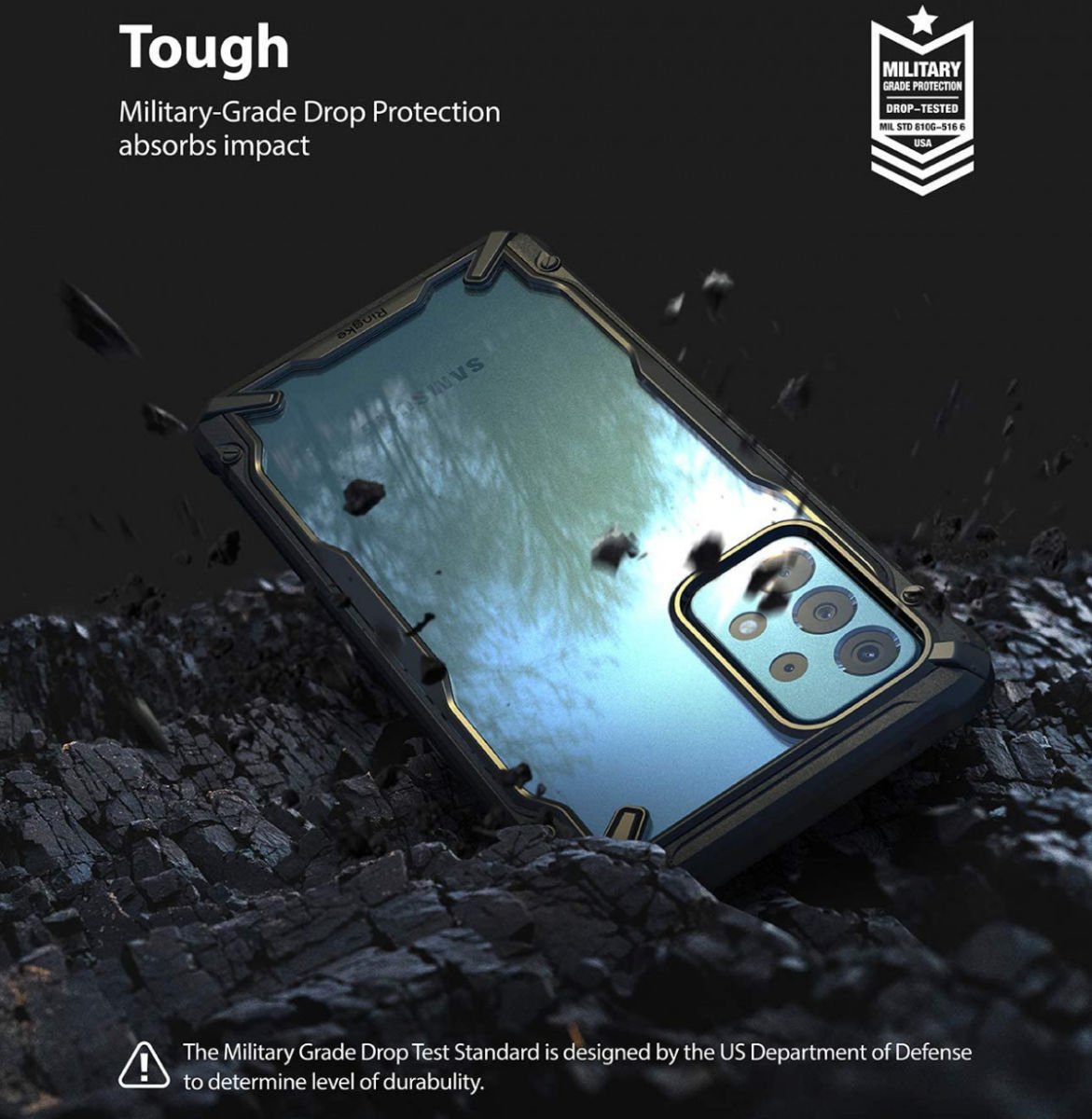 Ringke Fusion X OnePlus 9 Pro Hoesje Back Cover Transparant Zwart afbeelding 5
