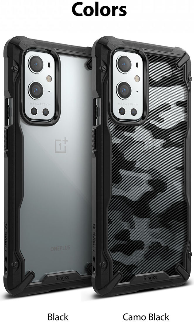 Ringke Fusion X OnePlus 9 Pro Hoesje Back Cover Transparant Zwart afbeelding 8