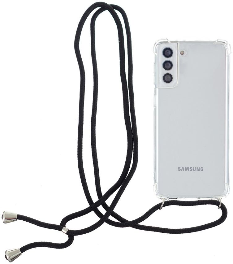 Samsung Galaxy S21 Plus Hoesje met Koord Shockproof TPU Transparant afbeelding 1